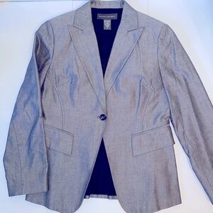 Banana Republic grey/ black 💯 cotton  blazer. Size 6.